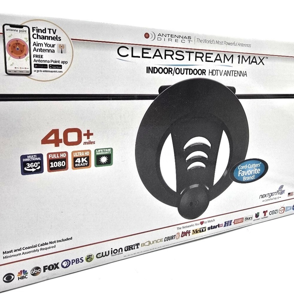 Antennas Direct ClearStream 1MAX HDTV Antenna 40 Mile UHF VHF NEXTGEN TV